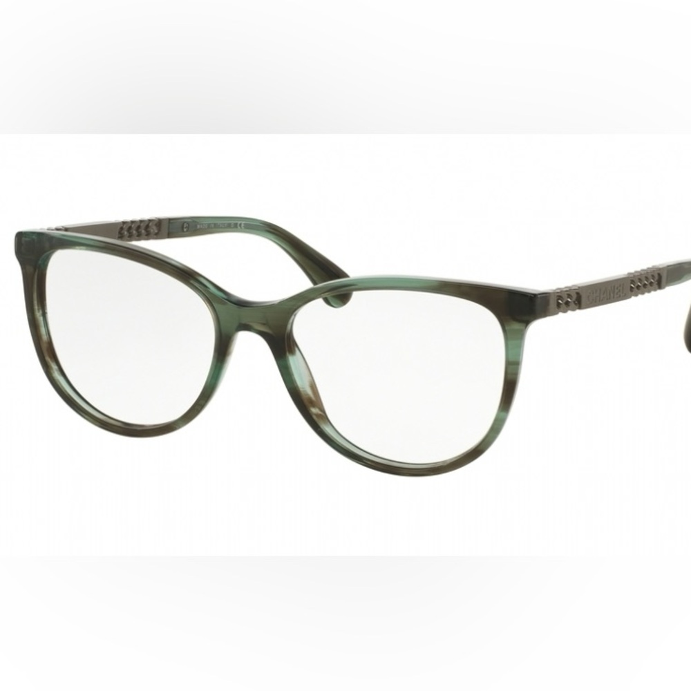 Chanel Green Fur Women’s Eyeglass Frames that need fixing, selling as is #3342